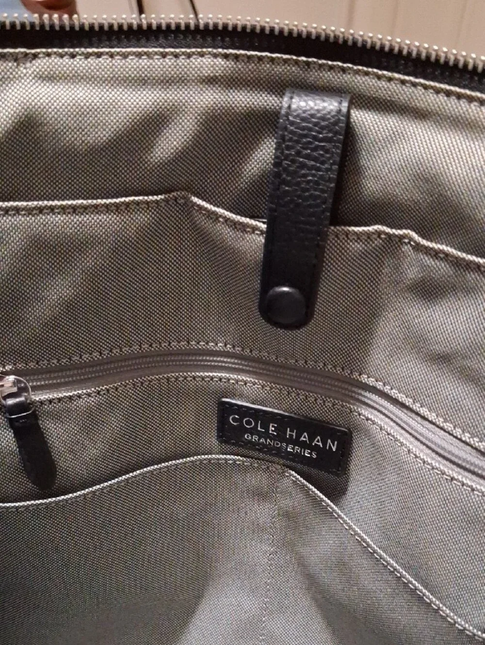 Cole Haan Black Leather Backpack Tote